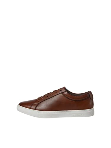 Jack & Jones Herren JFWGALAXY Leather Sneaker, Cognac, 41 EU von JACK & JONES