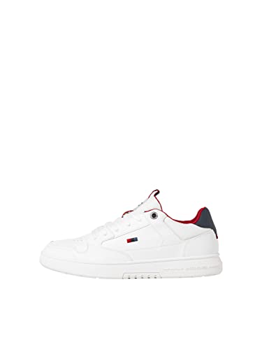 JACK & JONES Herren JFWHEATH PU NOOS Sneaker, Bright White/Detail:Navy Blazer, 45 EU von JACK & JONES