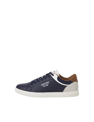 JACK&JONES Herren JFWJORDAN SN Sneaker, Navy Blazer/Detail:Bright White/Cognac, 42 EU JACK&JONES Herren JFWJORDAN SN Sneaker, Navy Blazer/Detail:Bright White/Cognac, 42 EU von JACK & JONES