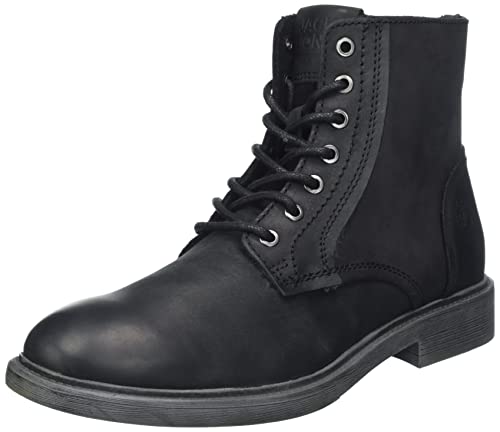 JACK&JONES Herren JFWKARL Leather LN Lace-up Boots, Anthracite, 40 EU von JACK & JONES