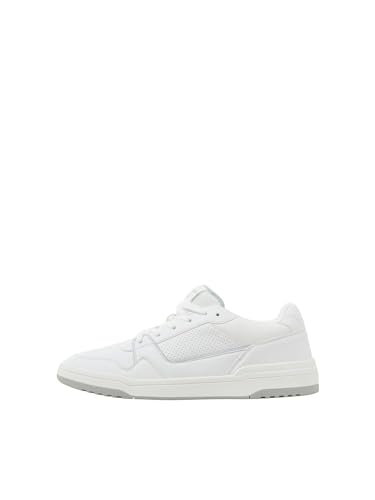 JACK&JONES Herren JFWLONDON PU NOOS Sneaker, White/Detail:Vapor Blue, 40 EU von JACK & JONES