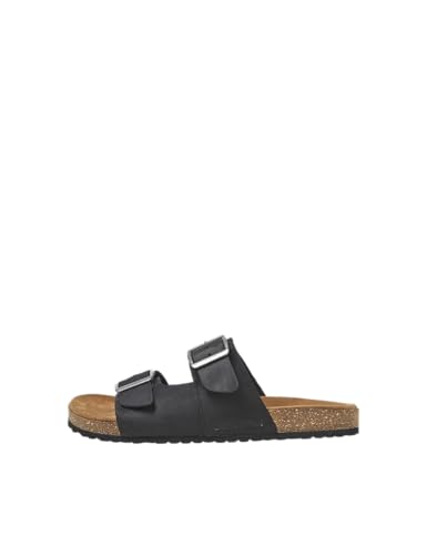 JACK & JONES Herren Jfwlouis Leather Sandalen, Anthrazit, 43 EU von JACK & JONES