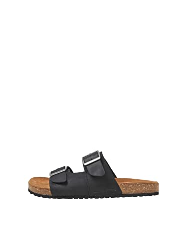 JACK & JONES Herren JFWLOUIS Leather Sandalen, Anthracite, 44 EU von JACK & JONES