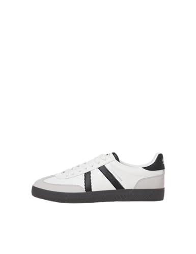 JACK & JONES Herren JFWMAMBO PU Special NOOS Sneaker, Bright White/Detail:Anthracite, 43 EU von JACK & JONES