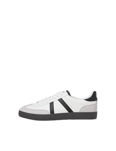 JACK & JONES Herren JFWMAMBO PU Special NOOS Sneaker, Bright White/Detail:Anthracite, 40 EU von JACK & JONES