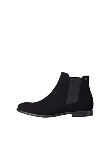 JACK & JONES Herren JFWMITCHELL Synth Suede Chelsea Boots, Schwarz Anthracite Anthracite von JACK & JONES