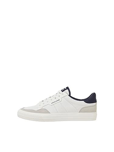 JACK & JONES Herren Jfwmorden Combo Hvid/Navy Noos Sneaker, Mehrfarbig, 40 EU von JACK & JONES