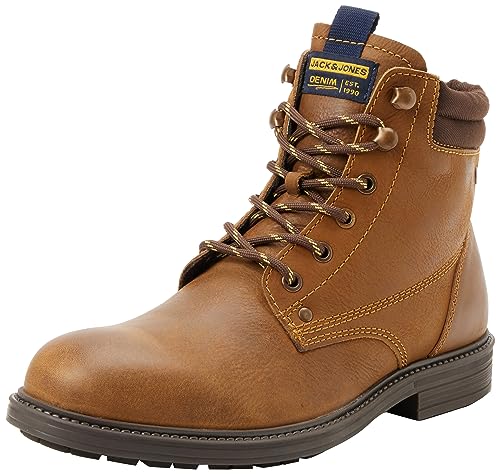 JACK&JONES Herren JFWSOLOMON Leather Boot SN Schnürstiefelette, Honey, 40 EU von JACK & JONES