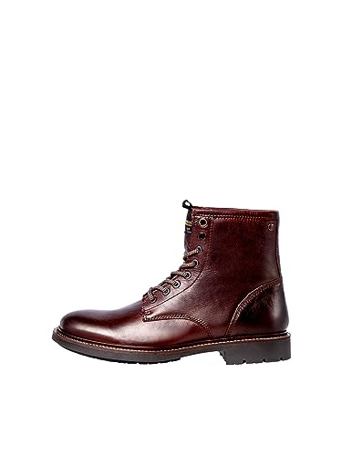 Jack & Jones Herren JFWTANNER Leather Boot Stiefeletten, Brandy Brown, 41 EU von JACK & JONES