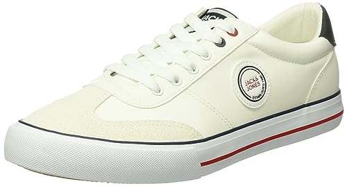 JACK&JONES Herren JFWTOBY PU Sneaker, Bright White, 41 EU von JACK & JONES