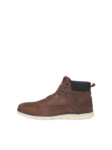 JACK & JONES Herren Jfwtubar Leather Brandy Chukka Boots, Brandy Brown, 40 EU von JACK & JONES