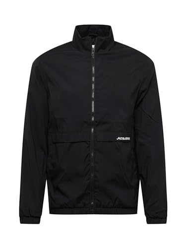 JACK&JONES Herren JJBARTON Light Stand Collar Jacket Windjacke, Black, l von JACK & JONES