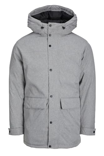 JACK&JONES Herren JJCHAMP Jacket Parka, Grey Melange, M von JACK & JONES