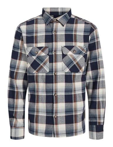 JACK & JONES Herren Jjdarren Flannel Overshirt Ls Freizeithemd, Navy Blazer, M JACK & JONES Herren Jjdarren Flannel Overshirt Ls Freizeithemd, Navy Blazer, M von JACK & JONES