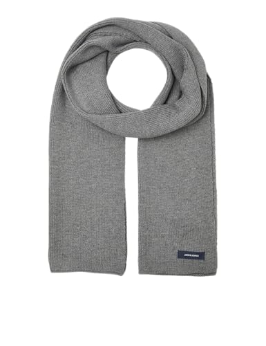 JACK & JONES Herren Schal JJDNA Knit Scarf NOOS, Grau (Grey Melange Grey Melange), ONE SIZE/ von JACK & JONES