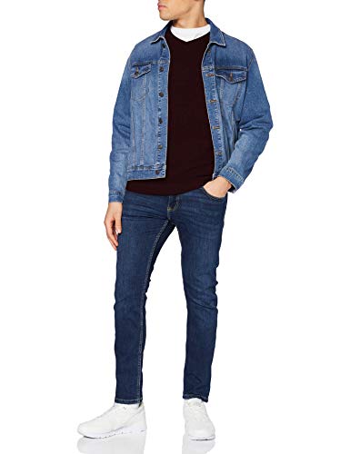 JACK & JONES Herren JJEBASIC KNIT V-NECK NOOS Pullover,, per pack Rot (Port Royale Detail: twisted with black), Large (Herstellergröße: L) von JACK & JONES