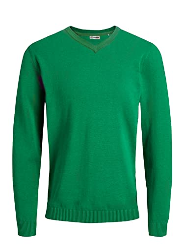 JACK & JONES Herren JJEBASIC Knit V-Neck 12137194, Verdant Green, XL von JACK & JONES