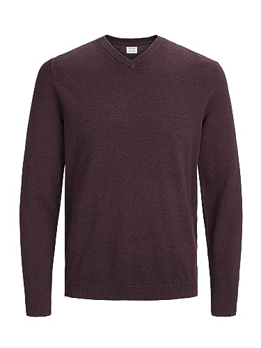 JACK & JONES Herren JJEBASIC Knit V-Neck NOOS 12137194, Port Royale, S von JACK & JONES