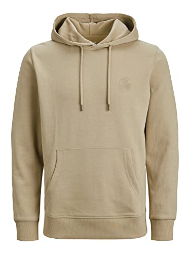 JACK & JONES Herren JJEBASIC Logo Sweat Hood, Crockery/Tonal, L von JACK & JONES