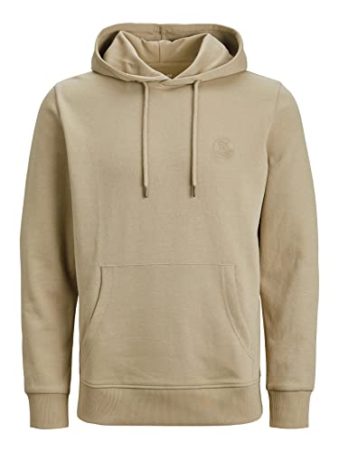 JACK & JONES Herren JJEBASIC Logo Sweat Hood, Crockery/Tonal, XS von JACK & JONES