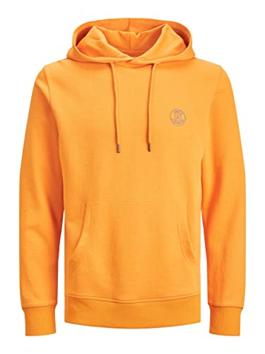 JACK & JONES Herren JJEBASIC Logo Sweat Hood, Dark Cheddar/Bright Cobalt, S von JACK & JONES