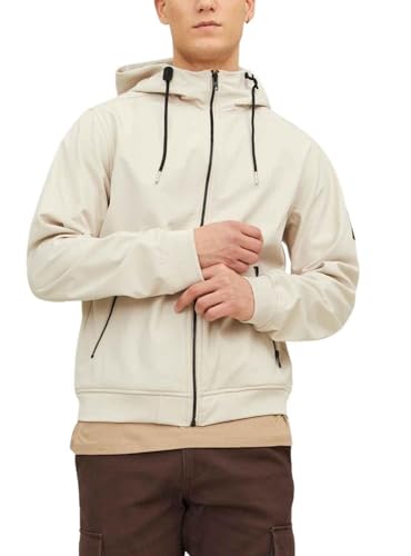 Jack & Jones Basic Hooded Softshell Jacke Herren - L von JACK & JONES