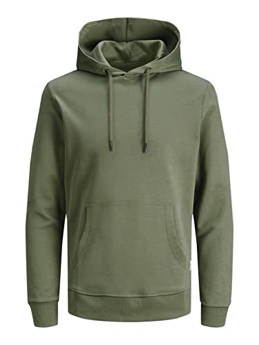 JACK & JONES Herren JJEBASIC Sweat Hood NOOS 12182537, Dusty Olive/REG, L von JACK & JONES