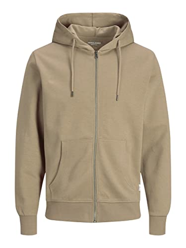 JACK & JONES Herren JJEBASIC Sweat Zip Hood, Crockery/REG, M von JACK & JONES