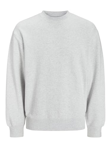 JACK & JONES Herren JJECHARGE Sweat Crew Neck NOOS Sweatshirt, White Melange,M von JACK & JONES