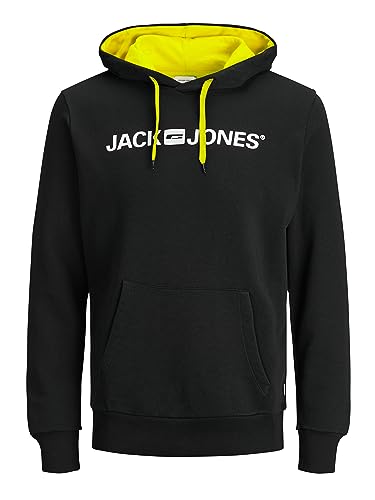 JACK & JONES Herren JJECORP Old Logo Sweat Hood, Safety Yellow/REG FIT, L von JACK & JONES