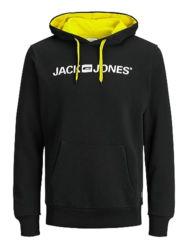 JACK & JONES Herren JJECORP Old Logo Sweat Hood, Safety Yellow/REG FIT, M von JACK & JONES