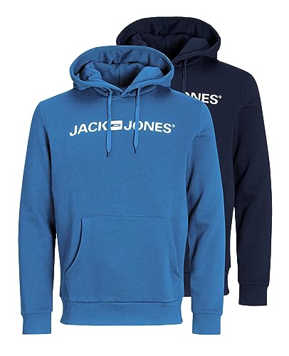 JACK & JONES Herren Sweatshirt 2PK MP, Navy Blazer+BrightC, L von JACK & JONES