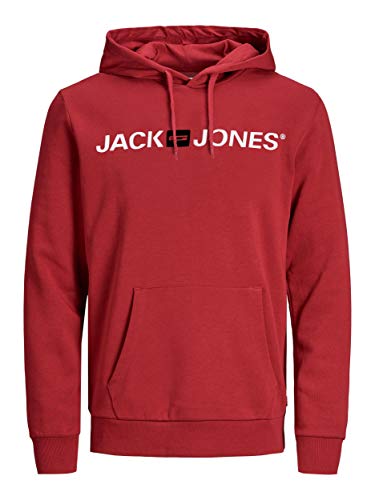 JACK & JONES Herren JJECORP Old Logo Sweat Hood NOOS 12137054, Rio Red/REG FIT, M von JACK & JONES