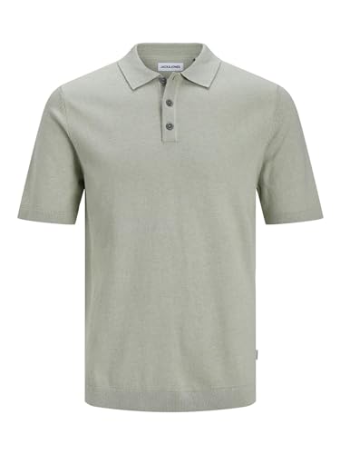 JACK&JONES Herren JJEEMIL Knit Polo S/S SN Poloshirt, Desert Sage, S von JACK & JONES