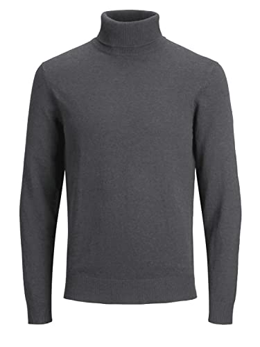 JACK & JONES Herren JJEEMIL Knit ROLL Neck, Asphalt, M von JACK & JONES