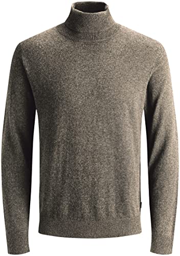 JACK & JONES Herren JJEEMIL Knit ROLL Neck, Crockery/Twisted w. Mulch, M von JACK & JONES