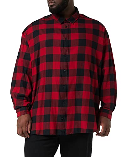 JACK & JONES Herren JJEGINGHAM Twill Shirt L/S NOOS Hemd, Brick Red/Fit:Slim FIT, XL von JACK & JONES