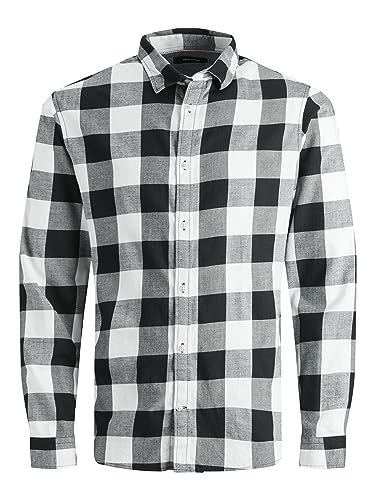 JACK&JONES Hemd Slim Fit Business Shirt Weiches Langarm Twill Oberteil aus Baumwolle JJEGINGHAM von JACK & JONES