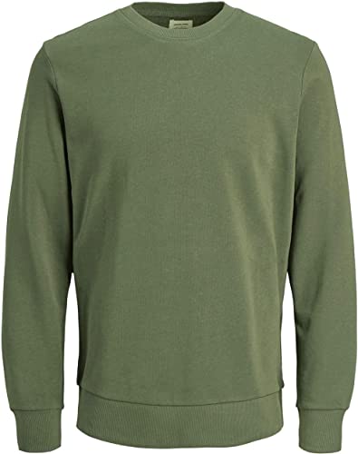 JACK & JONES Herren JJEHOLMEN Sweat Crew Neck, Dusty Olive/REG FIT, S von JACK & JONES