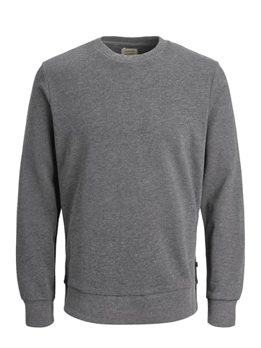 JACK & JONES Herren JJEHOLMEN Sweat Crew Neck NOOS 12136886, Medium Grey Melange, XS von JACK & JONES