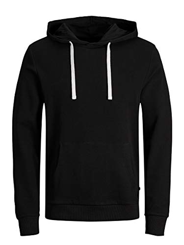 JACK & JONES Herren JJEHOLMEN Sweat Hood, Black/REG FIT, XXXL von JACK & JONES