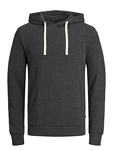 JACK & JONES Herren JJEHOLMEN Sweat Hood NOOS 12136885, Dark Grey Melange/REG FIT, XS von JACK & JONES