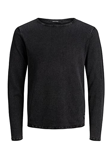 JACK & JONES Herren Jjeleo Knit Crew Neck Noos Pullover Sweater, Caviar, L EU von JACK & JONES