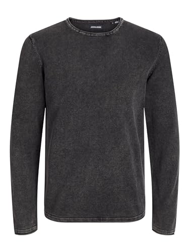 JACK & JONES Herren Jjeleo Knit Crew Neck Noos Pullover Sweater, Caviar, L EU von JACK & JONES