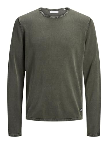 JACK & JONES Herren Jjeleo Knit Crew Neck Noos Pullover, Dusty Olive, S EU von JACK & JONES