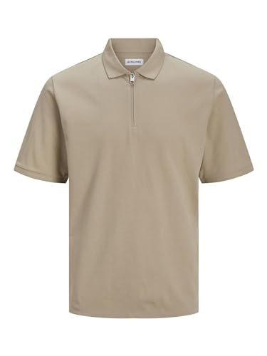 JACK & JONES Herren JJEMAC Zip SS Polo SN Jogginghose, Crockery,L von JACK & JONES