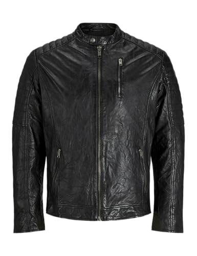 JACK&JONES Herren JJERICHARD Leather Jacket NOOS Lederjacke, Black, XS JACK&JONES Herren JJERICHARD Leather Jacket NOOS Lederjacke, Black, XS von JACK & JONES