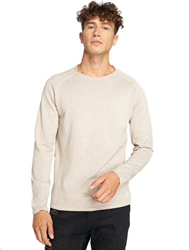 JACK & JONES Herren JJEUNION Knit Crew Neck NOOS 12137172, Oatmeal/Melange, XXXL von JACK & JONES