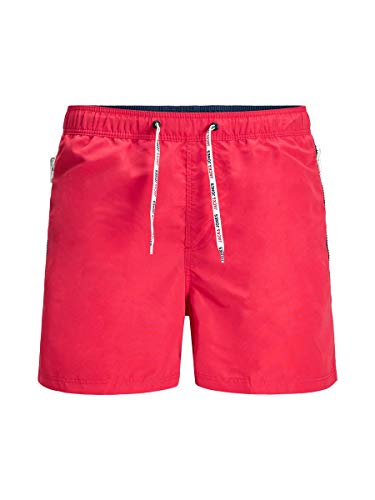 Jack & Jones Herren JJIARUBA Swimshorts AKM Zip Badehose, Mars Red, S von JACK & JONES