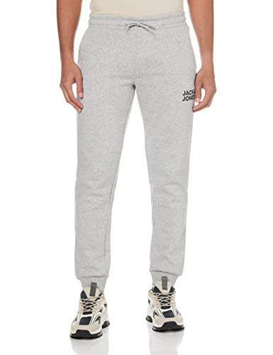 JACK & JONES Herren Jjigordon Jjnewsoft Sweat Pant Gms Noos Freizeithose, Light Grey Melange, XXL EU von JACK & JONES